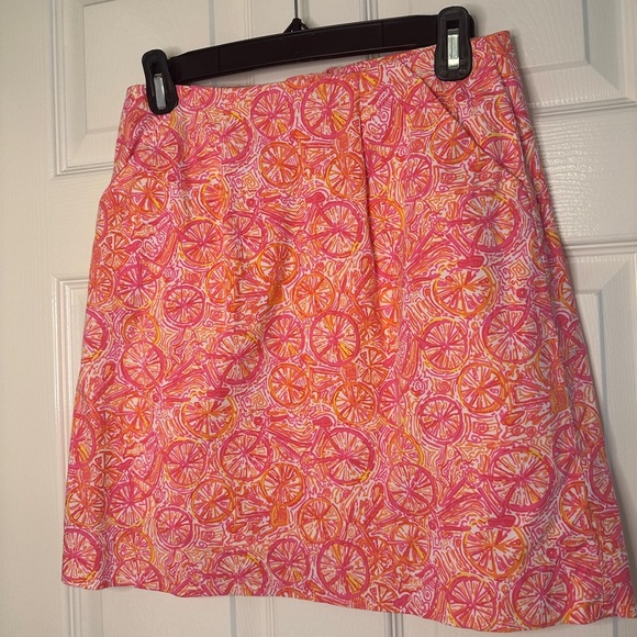 Lilly Pulitzer Vibrant Pink and Orange Skirt - Picture 1 of 8